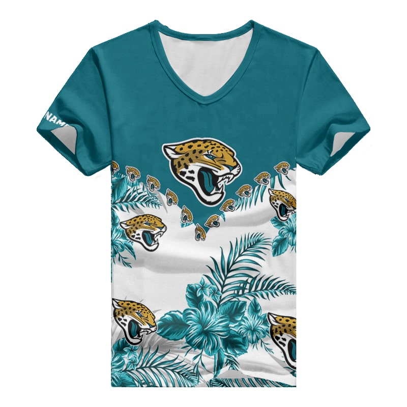 Jacksonville Jaguars V-neck T-shirt Image 2
