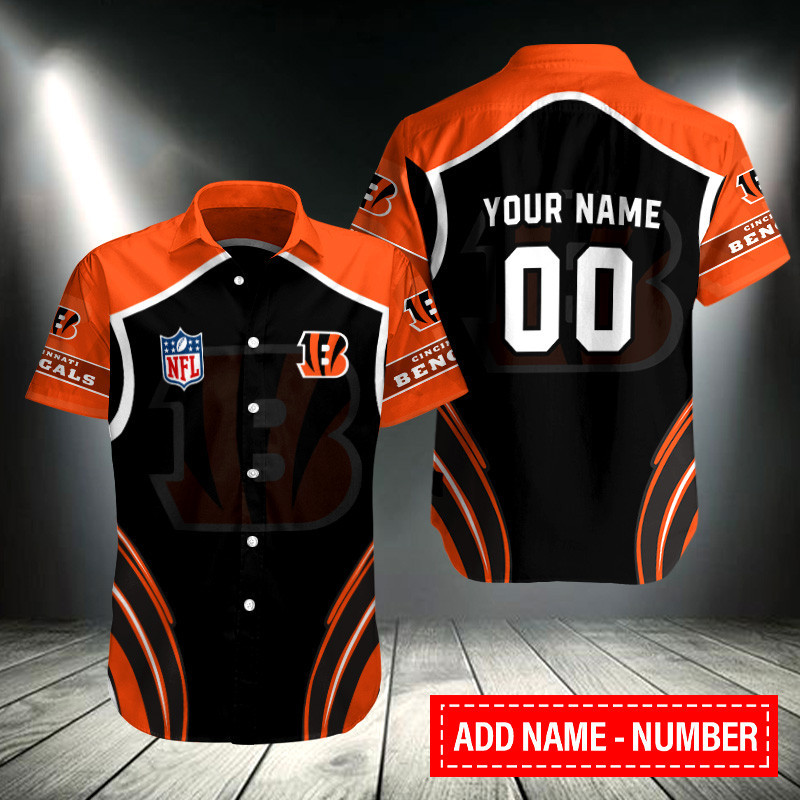 Cincinnati Bengals Personalized Button Shirt