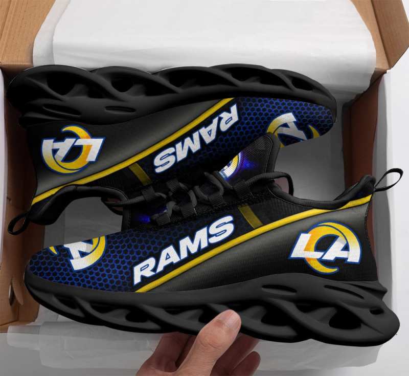 Los Angeles Rams Yezy Running Sneakers Side View