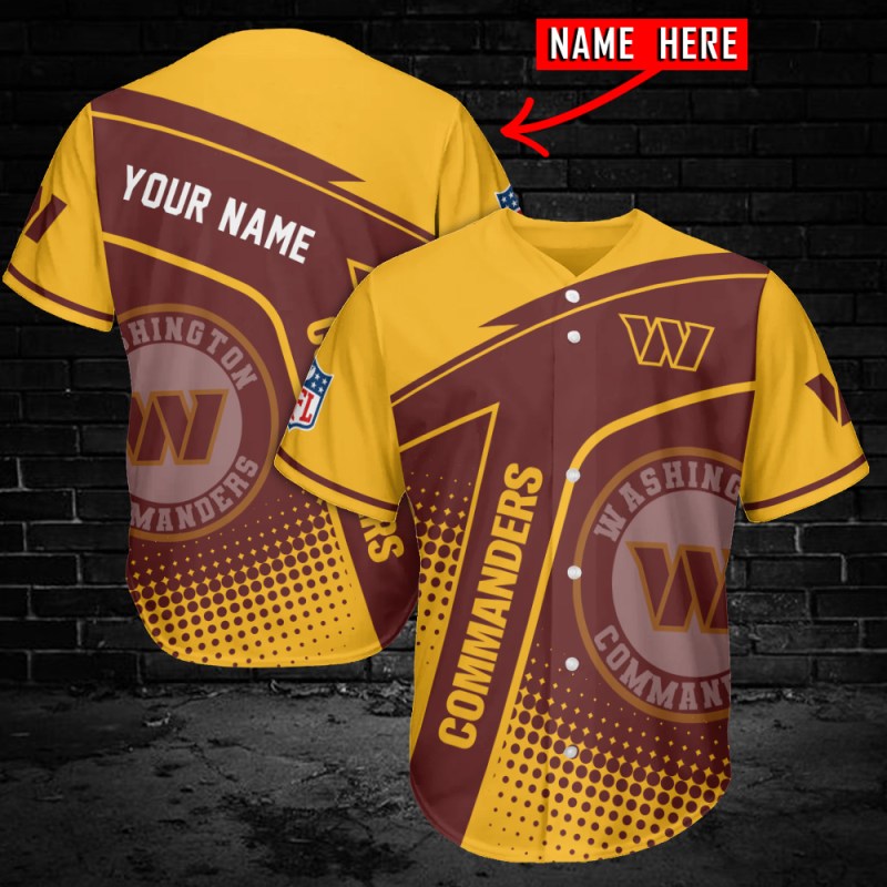 Washington Commanders Personalized Baseball Jersey