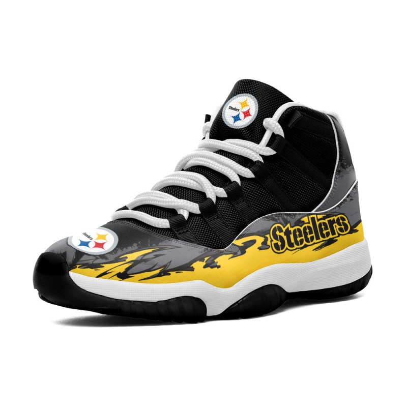 Pittsburgh Steelers AJD11 Sneakers Close Up