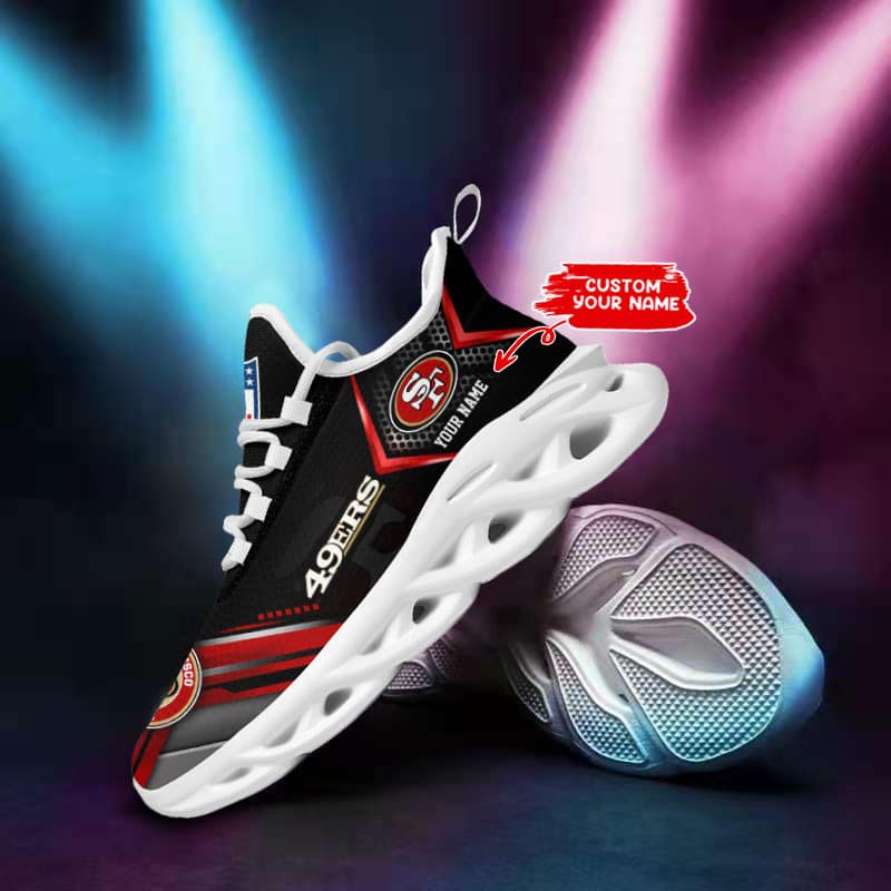 San Francisco 49ers Personalized Sneakers Side View