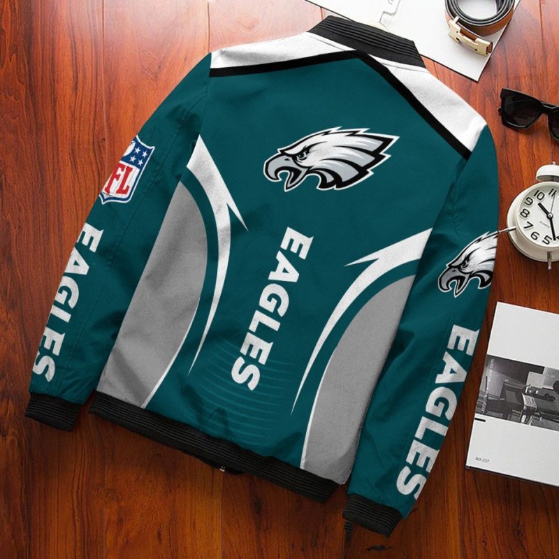 Philadelphia Eagles Bomber Jacket Back View