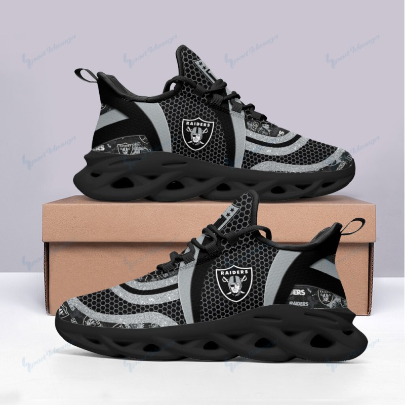 Las Vegas Raiders Yezy Running Sneakers Front View
