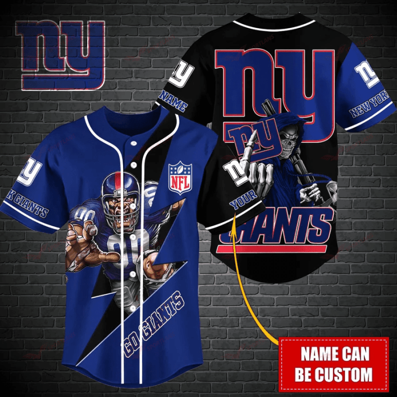 New York Giants Personalized Baseball Jersey