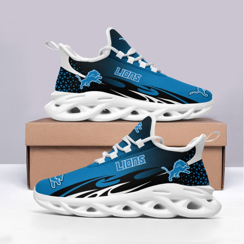 Detroit Lions Yezy Running Sneakers - Top View