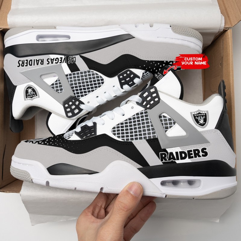 Las Vegas Raiders Personalized AJ4 Sneaker
