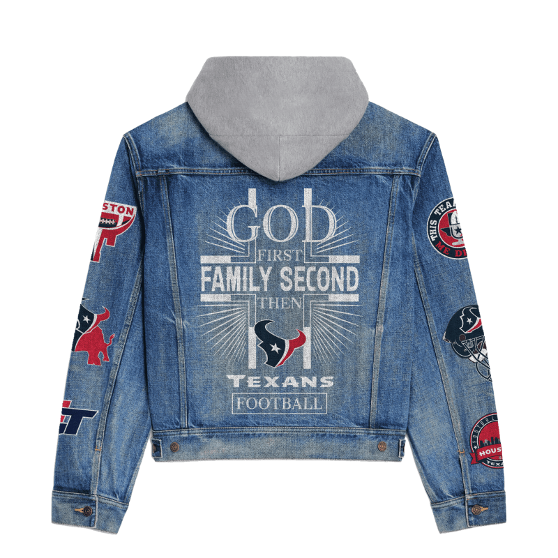 Houston Texans Hooded Denim Jacket Lifestyle