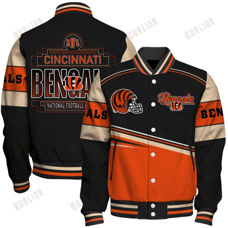 Cincinnati Bengals Varsity Jacket - Front View