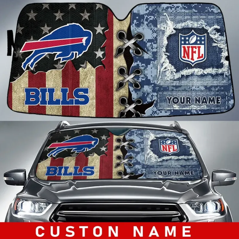 Buffalo Bills Personalized Auto Sun Shade