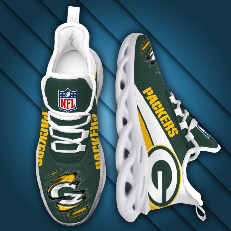 Green Bay Packers Yezy Running Sneakers 949 - Side View