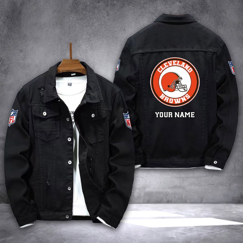 Cleveland Browns Denim Jacket Back View