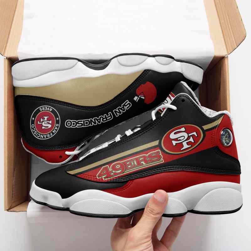 San Francisco 49ers Air JD13 Sneakers Side View