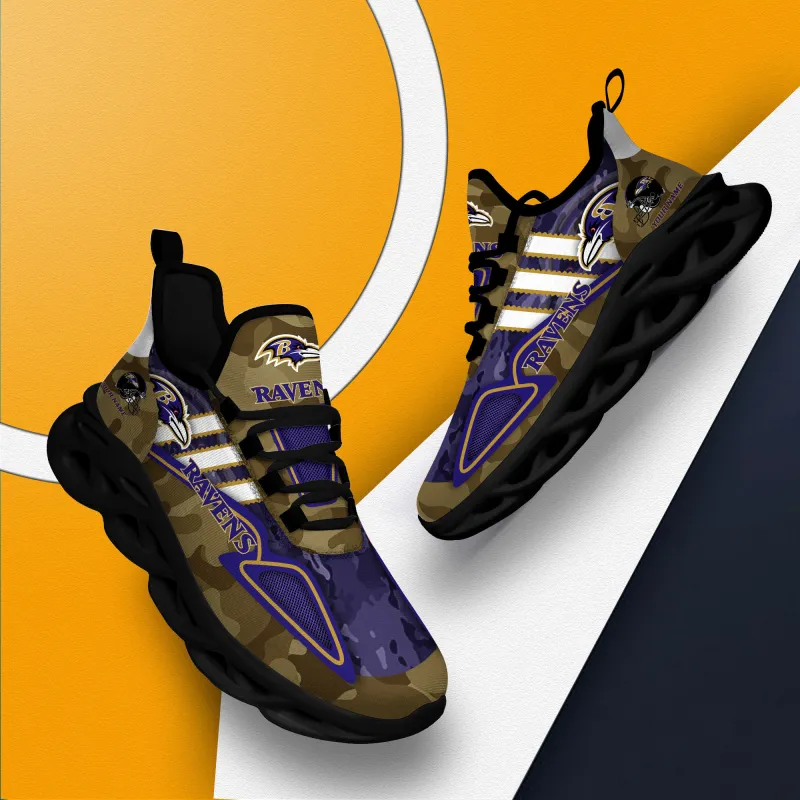 Baltimore Ravens Yezy Sneakers in Action