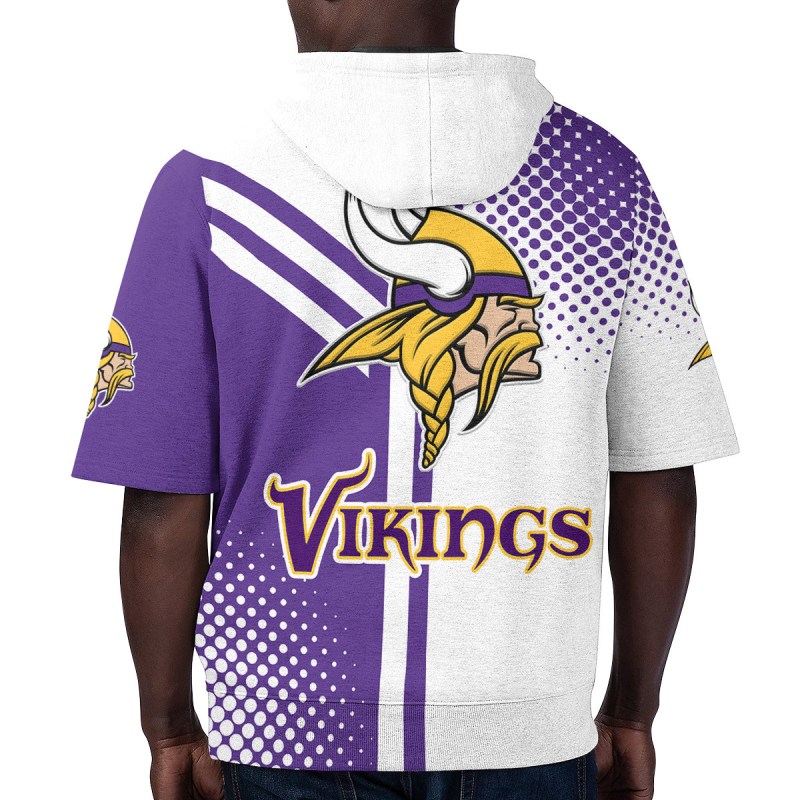 Minnesota Vikings Short Sleeve Hoodie Image