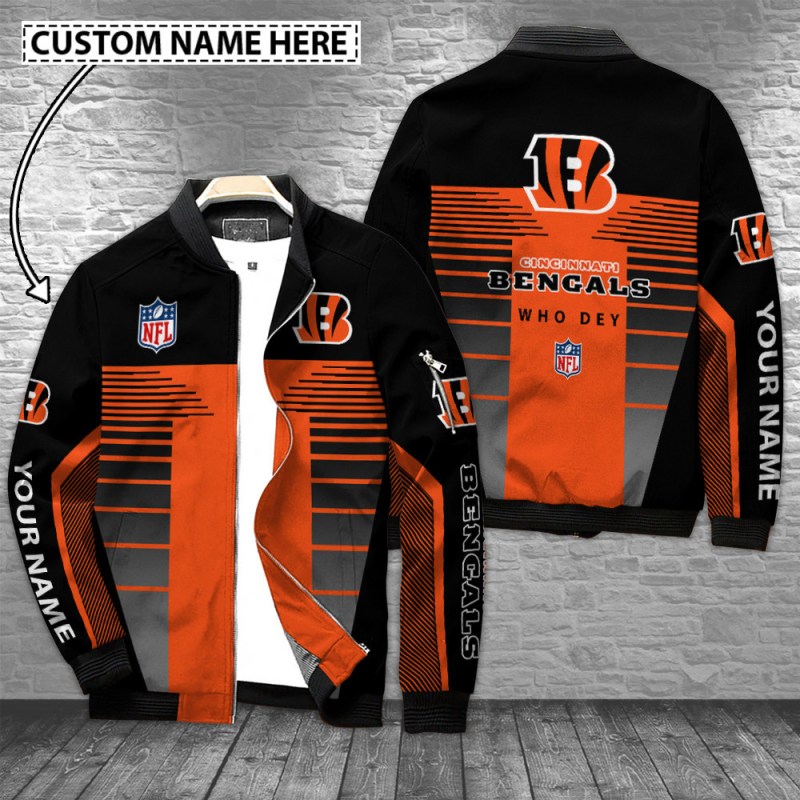 Cincinnati Bengals Personalized Bomber Jacket