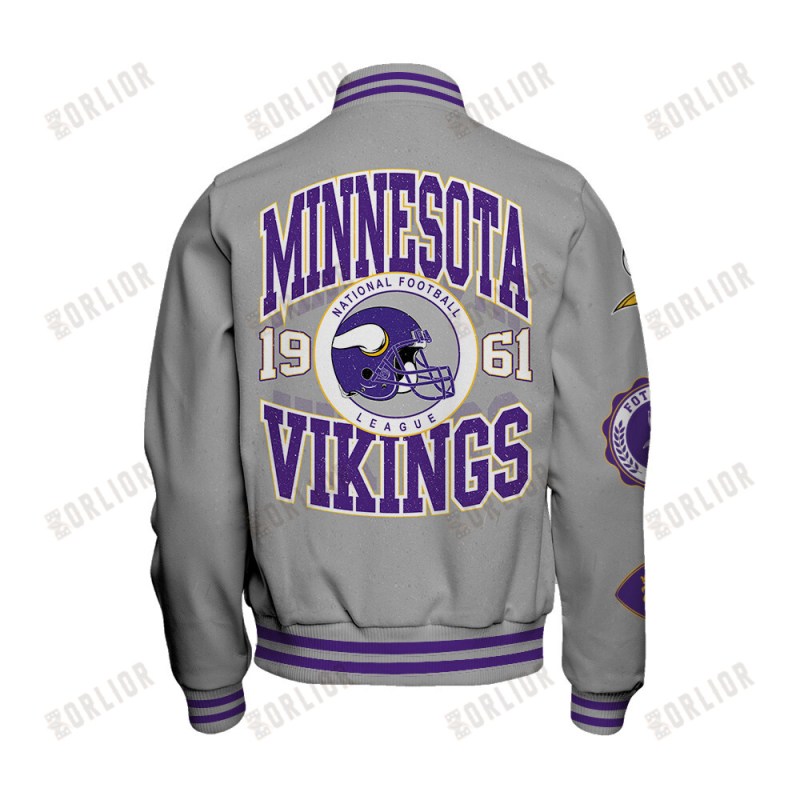 Minnesota Vikings Varsity Jacket Front View