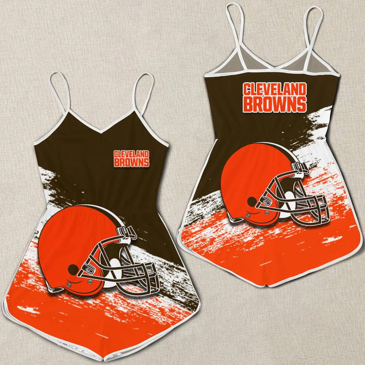 Cleveland Browns Women Romper Jumpsuit 3D Printed