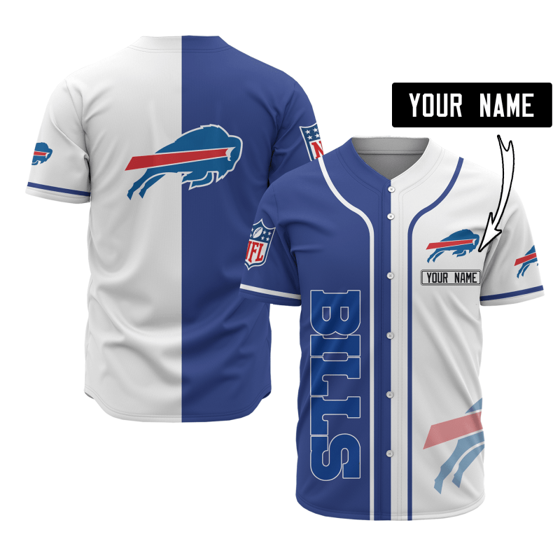 Buffalo Bills Personalized Baseball Jersey