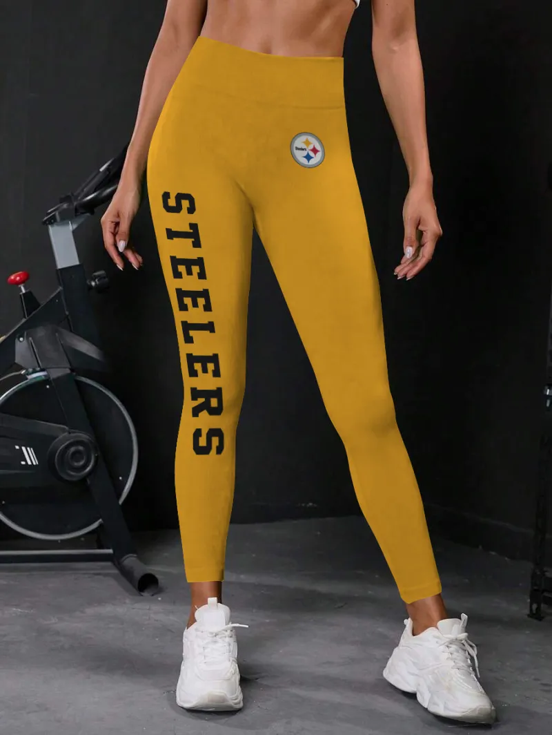 High Waist Pittsburgh Steelers Leggings