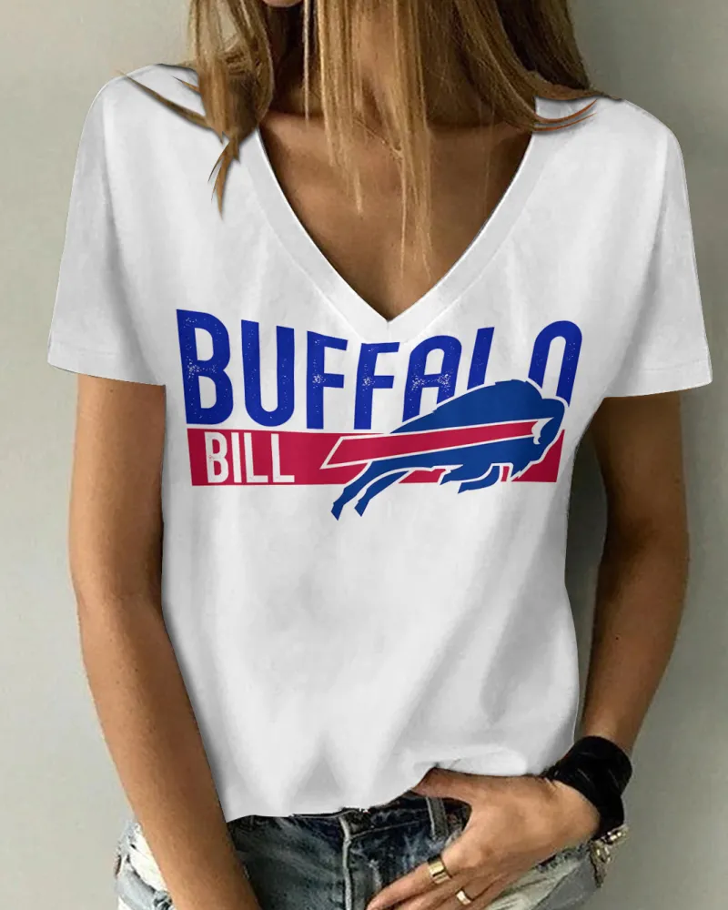 Buffalo Bills Women V-neck T-shirt