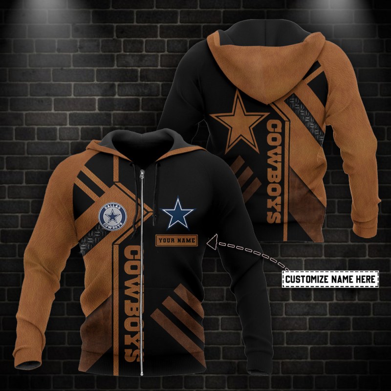 Dallas Cowboys Personalized Hoodie Side View