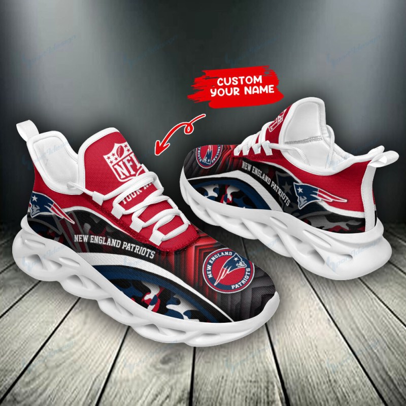 New England Patriots Running Sneakers - Side View