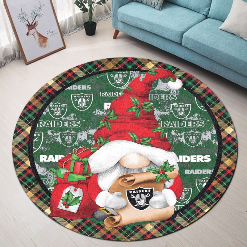 Las Vegas Raiders Round Rug