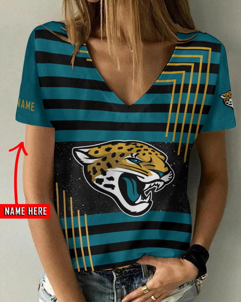 Jacksonville Jaguars V-neck T-shirt Image 1