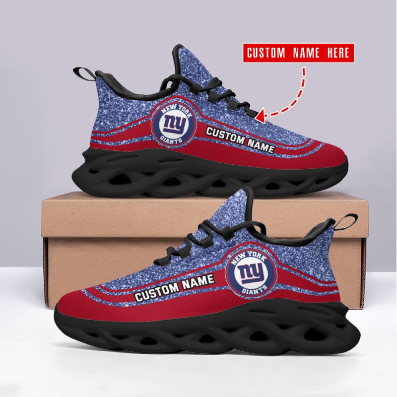 New York Giants Personalized Yezy Running Sneakers