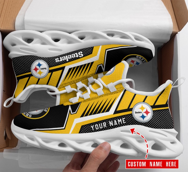 Pittsburgh Steelers Yezy Running Sneakers Top View