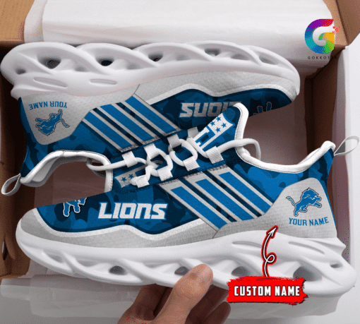 Detroit Lions Personalized Yezy Running Sneakers