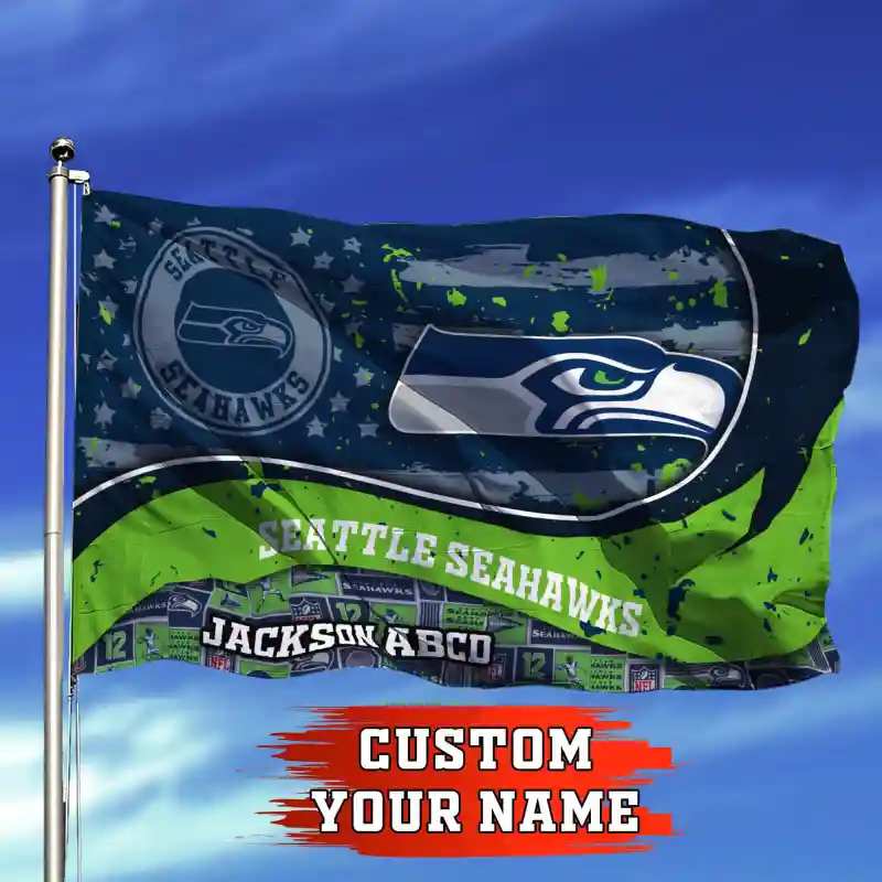 Seattle Seahawks Personalized Flag