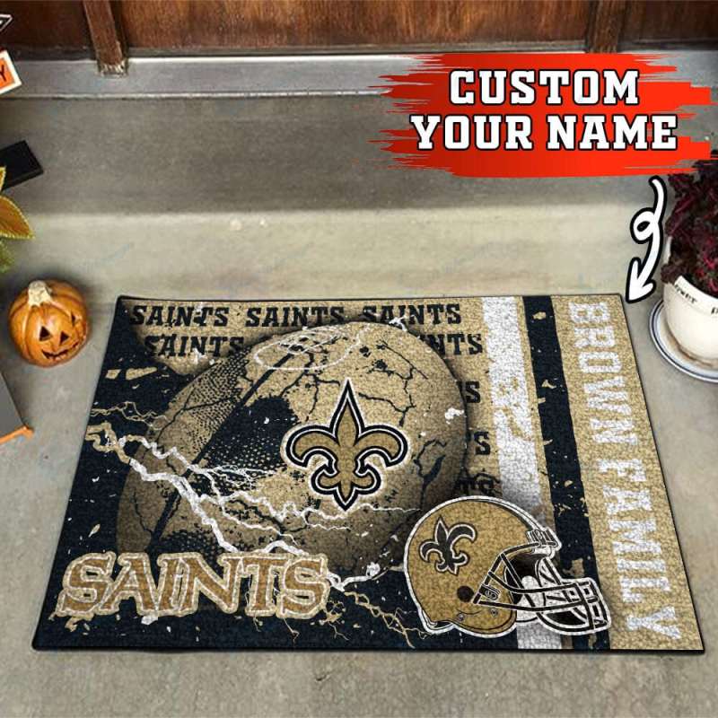 New Orleans Saints Personalized Doormat