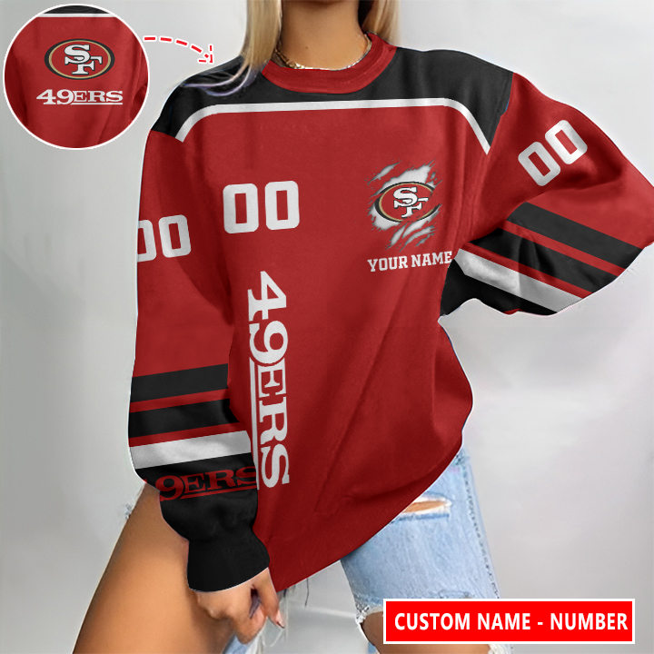 San Francisco 49ers Personalized Round Neck Sweatshirt