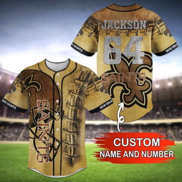 New Orleans Saints Personalized Baseball Jersey