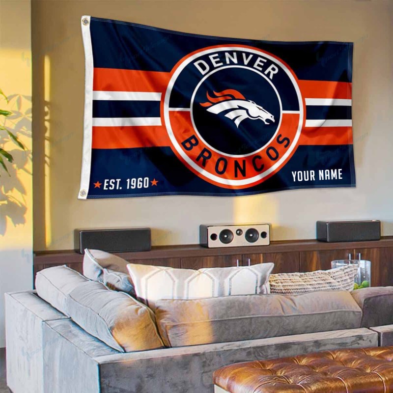 Denver Broncos Personalized Flag