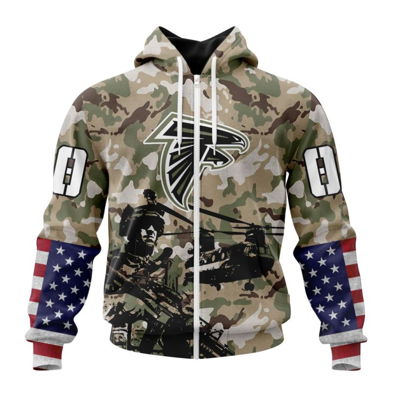 Atlanta Falcons Zip Hoodie Front