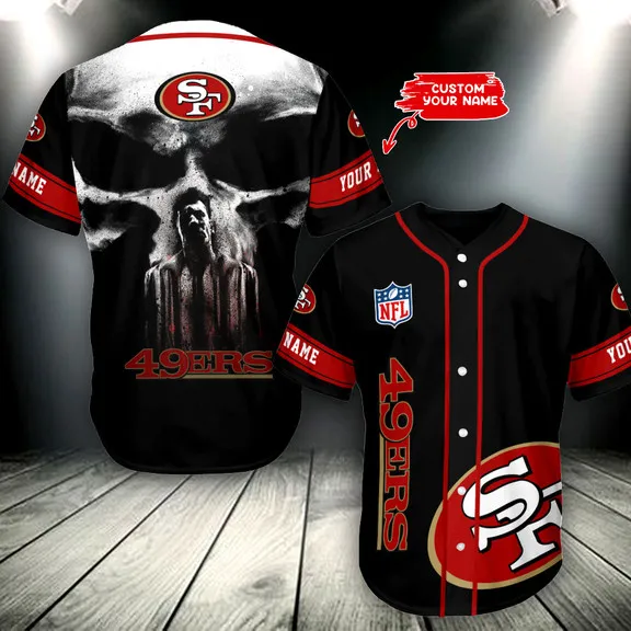 San Francisco 49ers Personalized Baseball Jersey