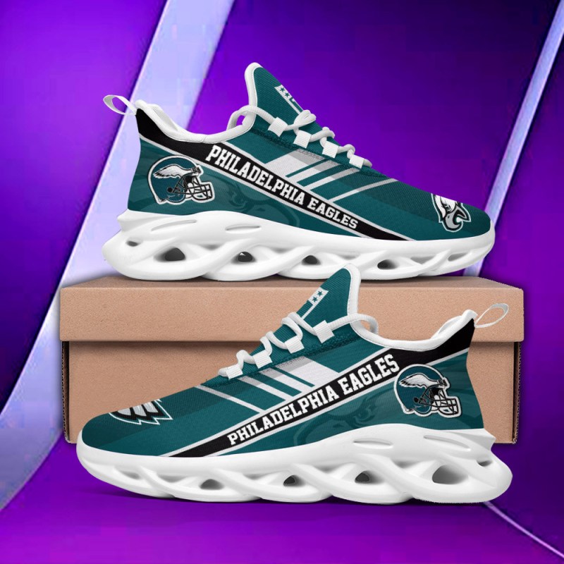 Philadelphia Eagles Yezy Running Sneakers Side View