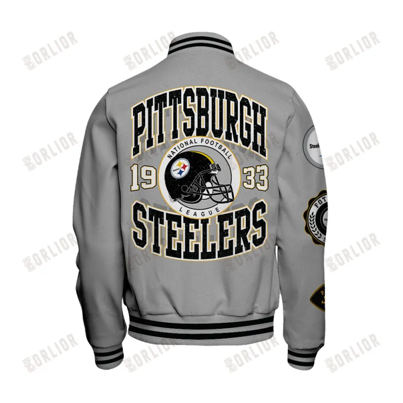 Pittsburgh Steelers Varsity Jacket Back