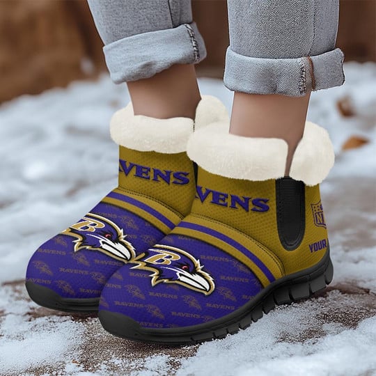 Baltimore Ravens Comfy Winter Snow Boots