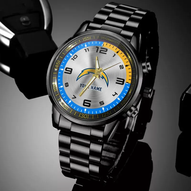 Los Angeles Chargers Black Fashion Watch