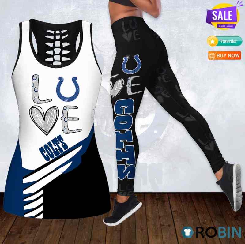 Indianapolis Colts Love Hollow Tanktop Legging Set