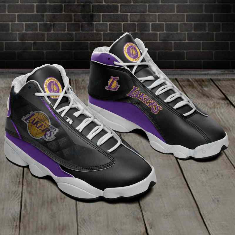 Los Angeles Lakers Air JD13 Sneakers Front View