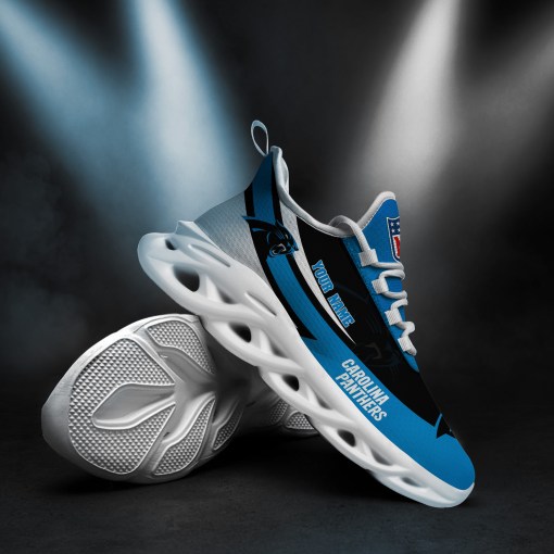 Carolina Panthers Personalized Yeezy Running Sneakers