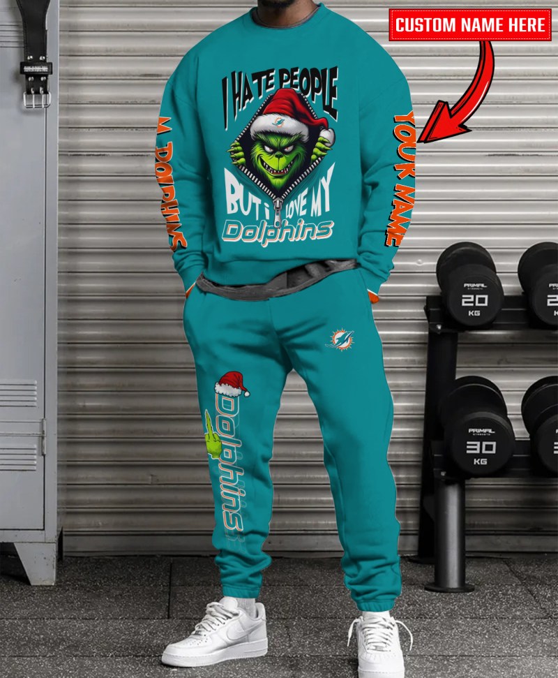 Miami Dolphins Ugly Christmas Sweater and Sweatpants