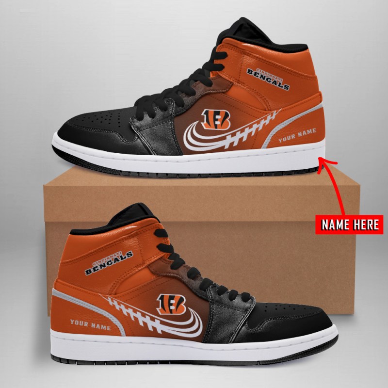 Cincinnati Bengals Personalized JShoes Front View