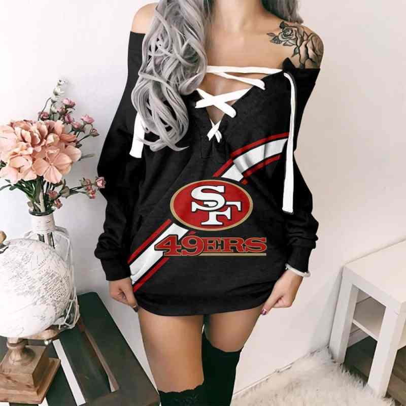 San Francisco 49ers Lace-Up Sweatshirt