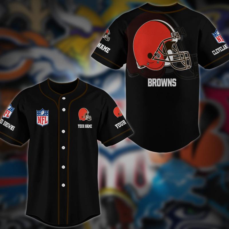 Cleveland Browns Personalized Baseball Jersey